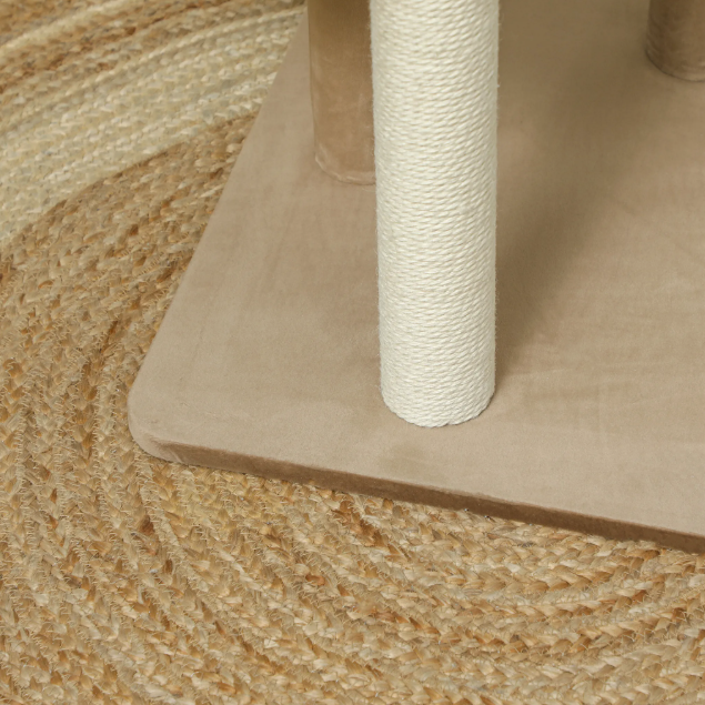Arbre à chat avec plateforme rembourrée et poteaux en sisal 86 cm