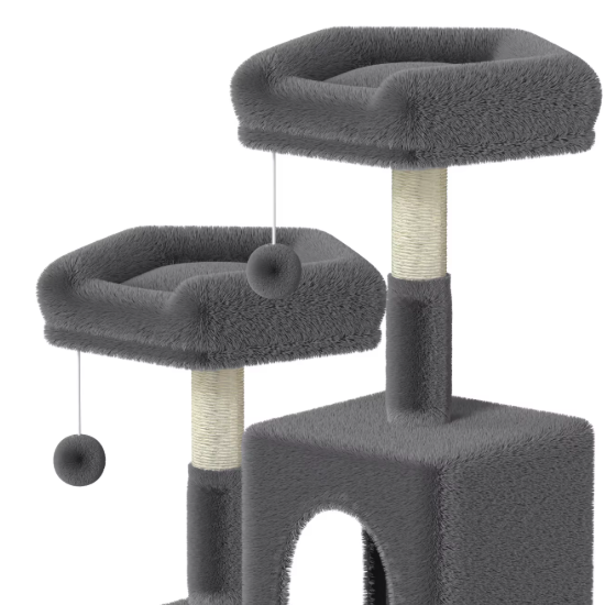 Arbre à chat multi-niveaux 208 cm avec niches, hamac et plateformes