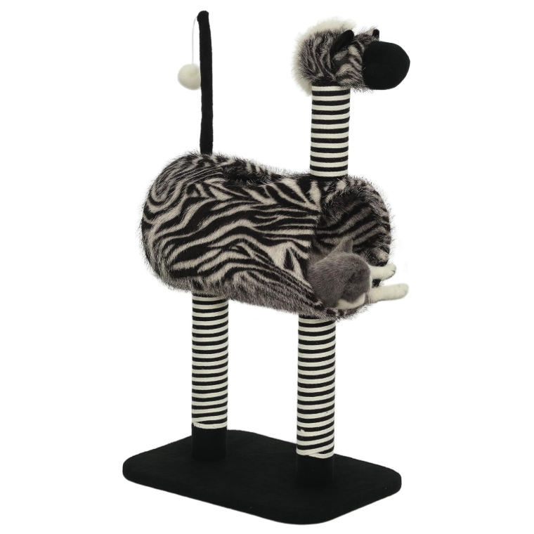 Arbre à chat avec tunnel et poteaux sisal – 93 cm