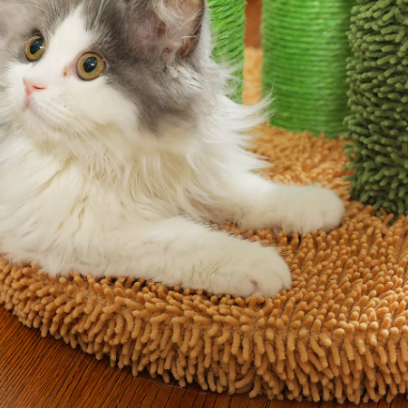 Arbre à chat cactus avec hamac, niche et poteaux sisal – 102 cm