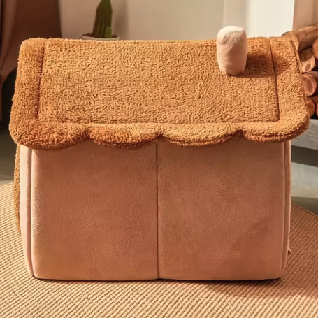 Niche Intérieure pour Chat en Tissu avec Coussin Amovible