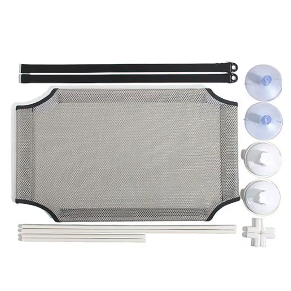 Hamac de fenêtre double étage pour chat avec ventouses 51 × 31 cm