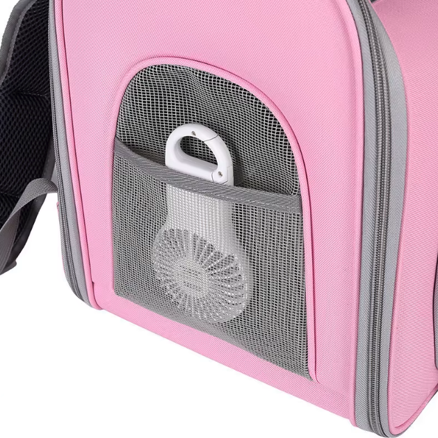 Sac à dos de transport pour chat en tissu oxford avec fenêtre transparente