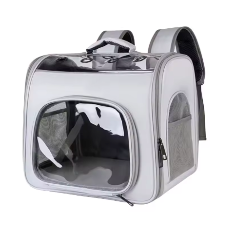 Sac à dos de transport pour chat en tissu oxford avec fenêtre transparente