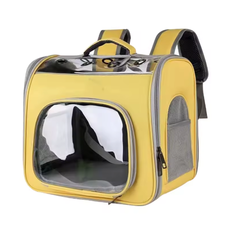 Sac à dos de transport pour chat en tissu oxford avec fenêtre transparente
