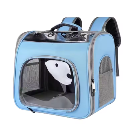 Sac à dos de transport pour chat en tissu oxford avec fenêtre transparente