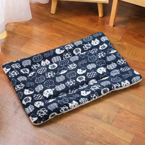 Tapis pour chat en tissu imprimé avec rembourrage