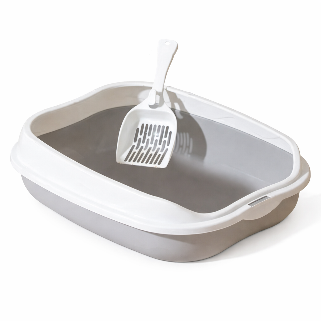 Bac à litière pour chat semi-fermé