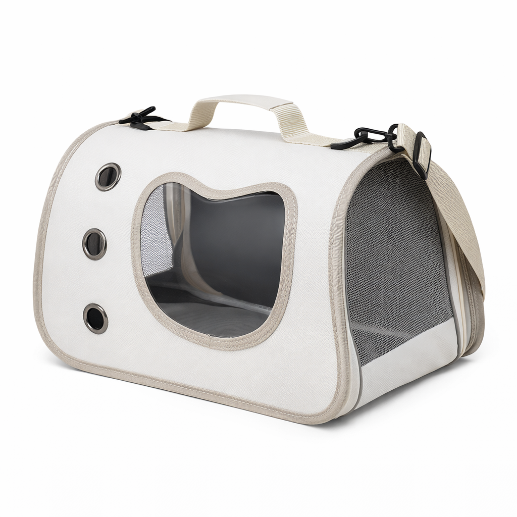 Sac de transport pour chat en tissu oxford avec fenêtre et fermeture zippée