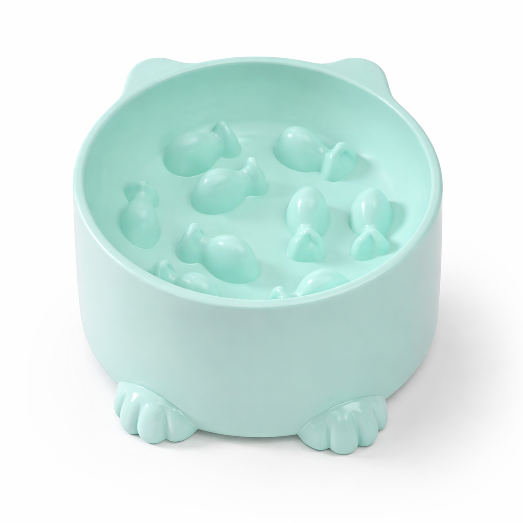 Gamelle de nourriture lente pour chat en plastique 12,5 cm