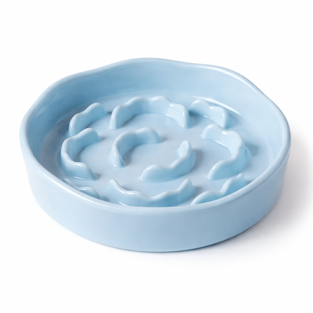Gamelle pour chat en céramique avec reliefs internes 14,8 cm