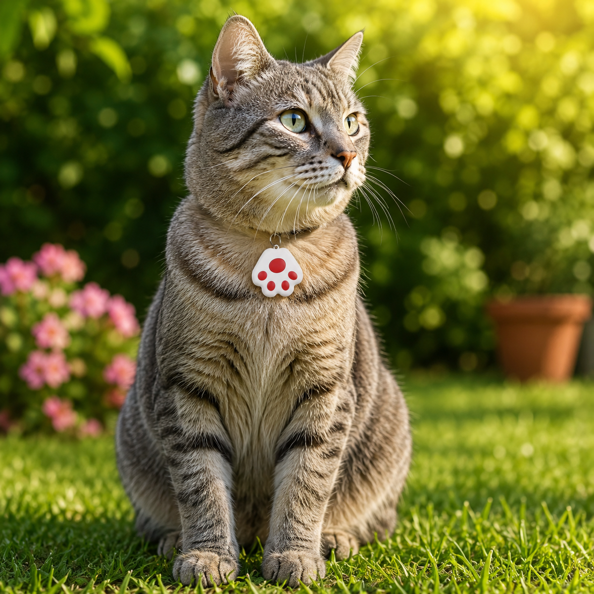 Traceur Bluetooth pour chat et objets – Forme patte