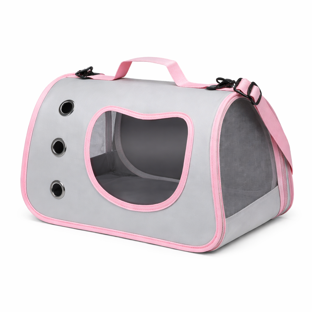 Sac de transport pour chat en tissu oxford avec fenêtre et fermeture zippée