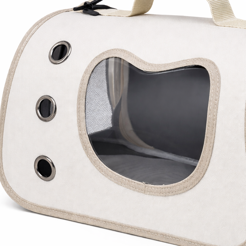 Sac de transport pour chat en tissu oxford avec fenêtre et fermeture zippée