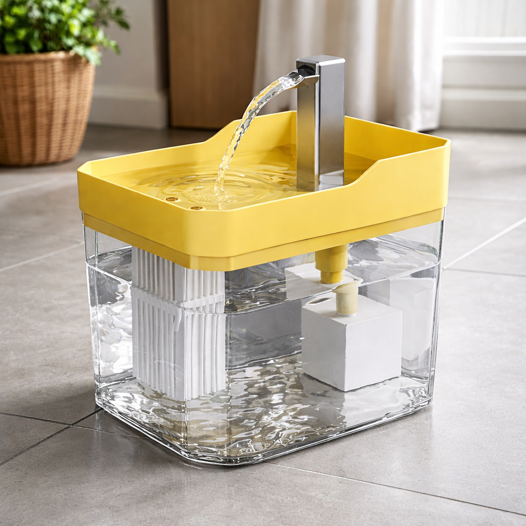 Fontaine à eau pour chat 1,5 L USB plastique transparente