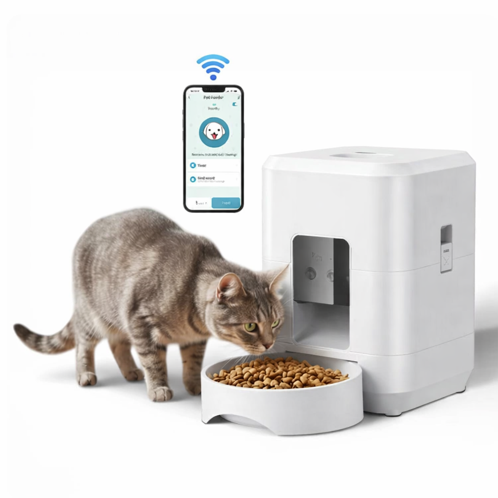 Distributeur automatique de croquettes pour chat avec programmation