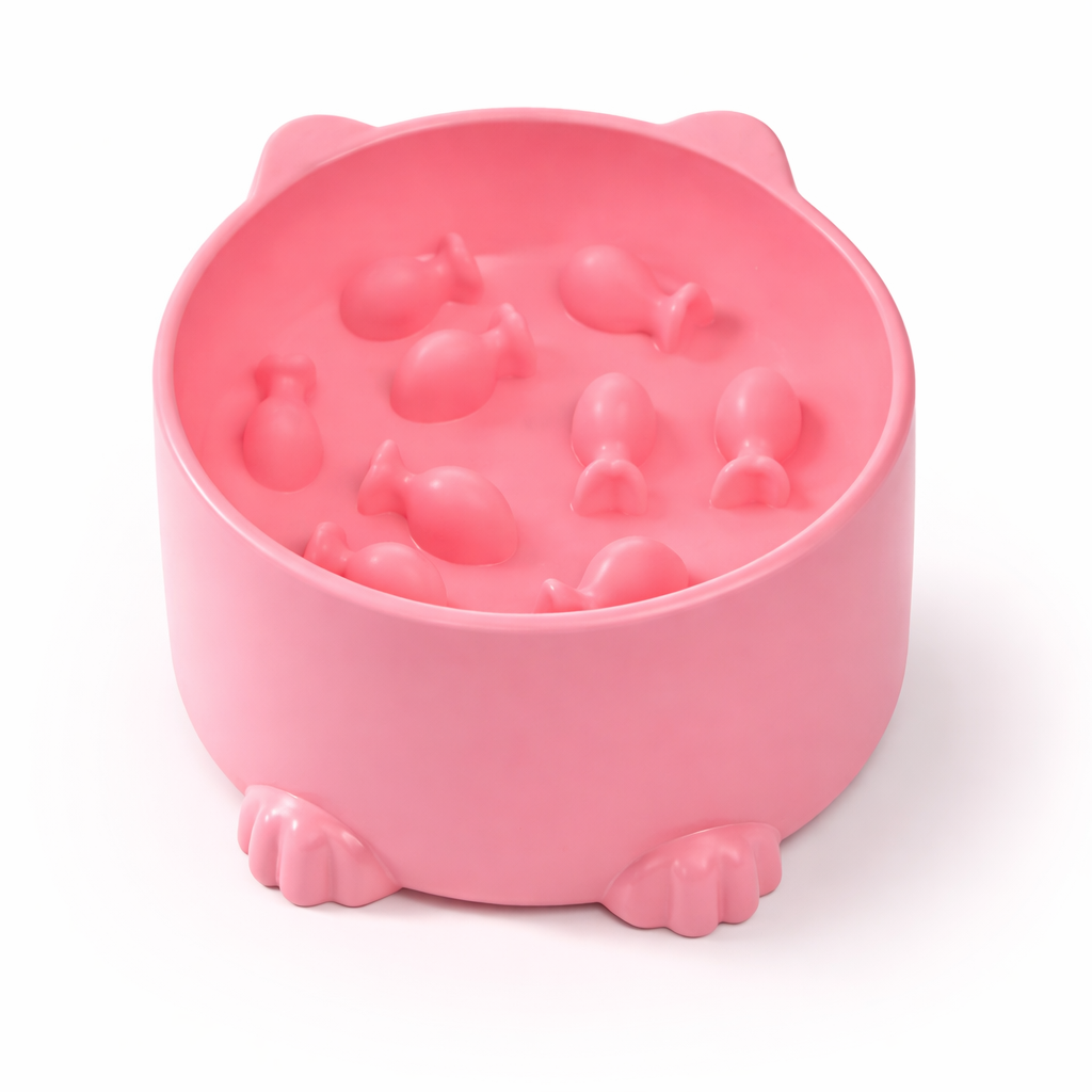 Gamelle de nourriture lente pour chat en plastique 12,5 cm