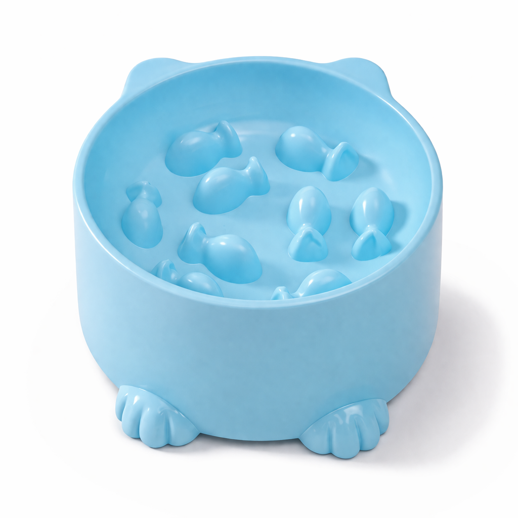 Gamelle de nourriture lente pour chat en plastique 12,5 cm