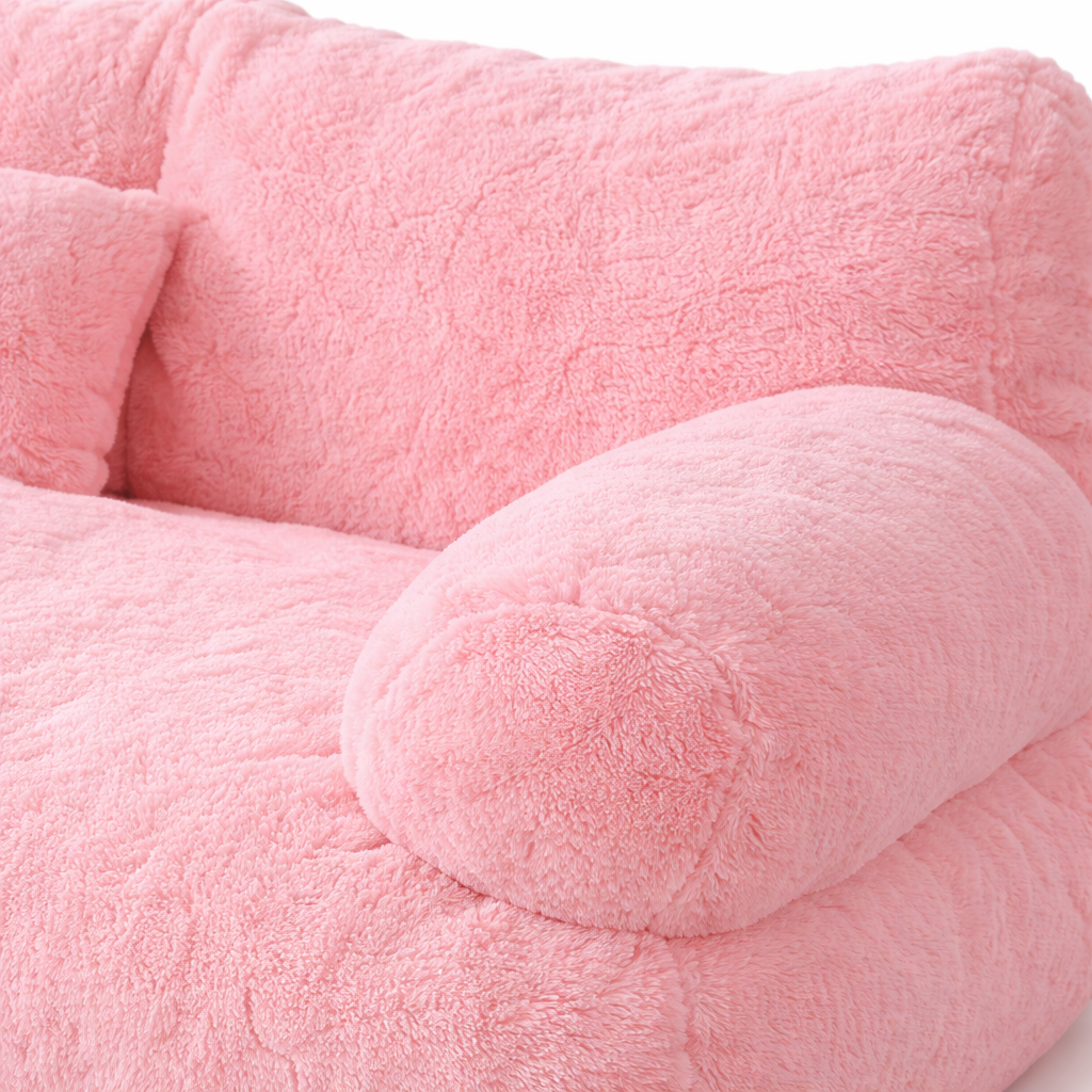 Canapé pour chat en peluche avec coussin et accoudoirs