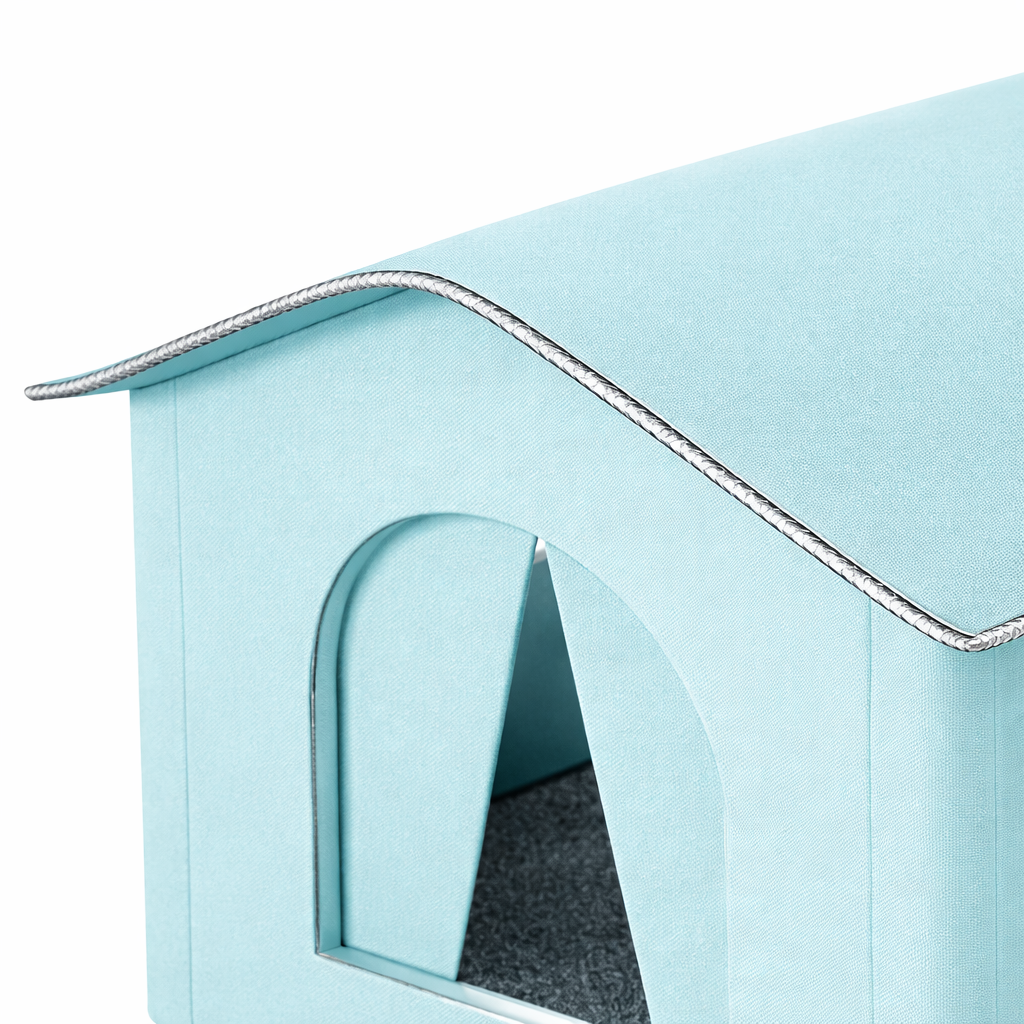 Niche Extérieure pour Chat avec Toit Incliné