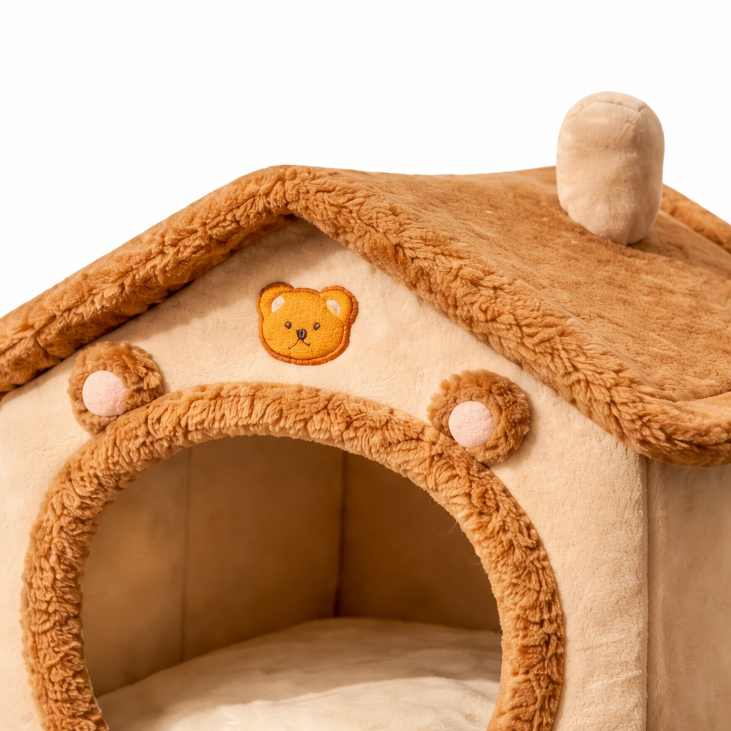 Niche Intérieure pour Chat en Tissu avec Coussin Amovible
