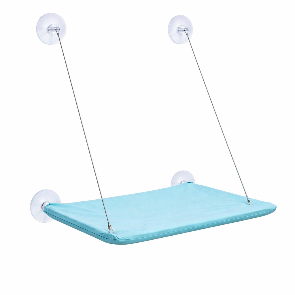 Hamac de fenêtre pour chat avec fixation ventouses et câbles 55 × 35 cm