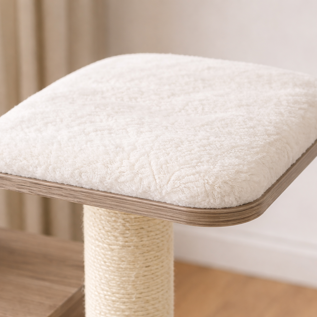 Arbre à chat multi-niveaux avec niche et poteaux en sisal 165 cm