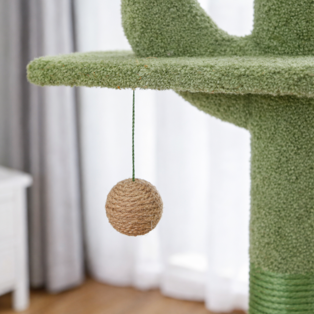 Arbre à chat sol plafond avec plateformes, hamac et poteau en sisal