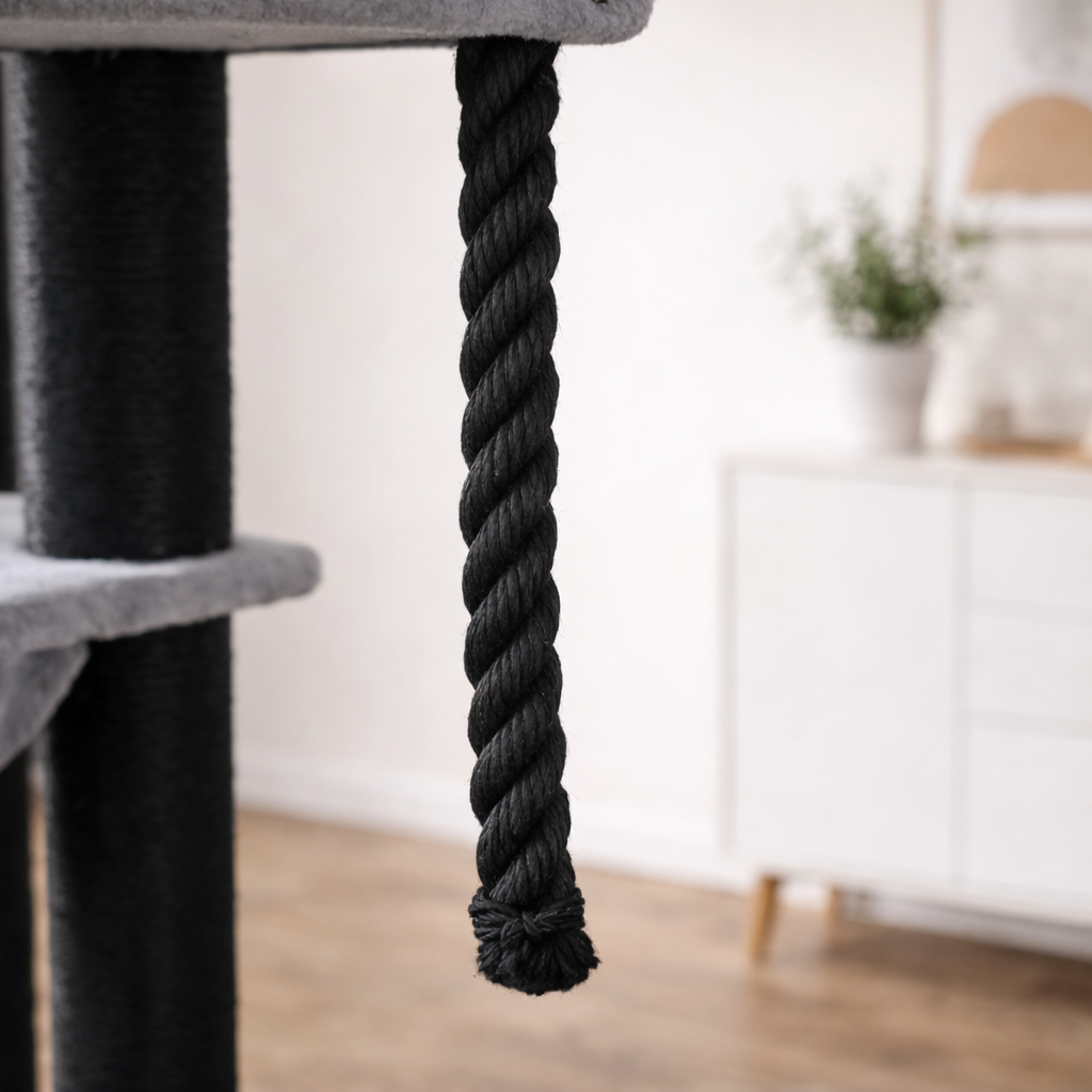 Arbre à chat multi-niveaux 170 cm avec niche, hamacs et poteaux en sisal