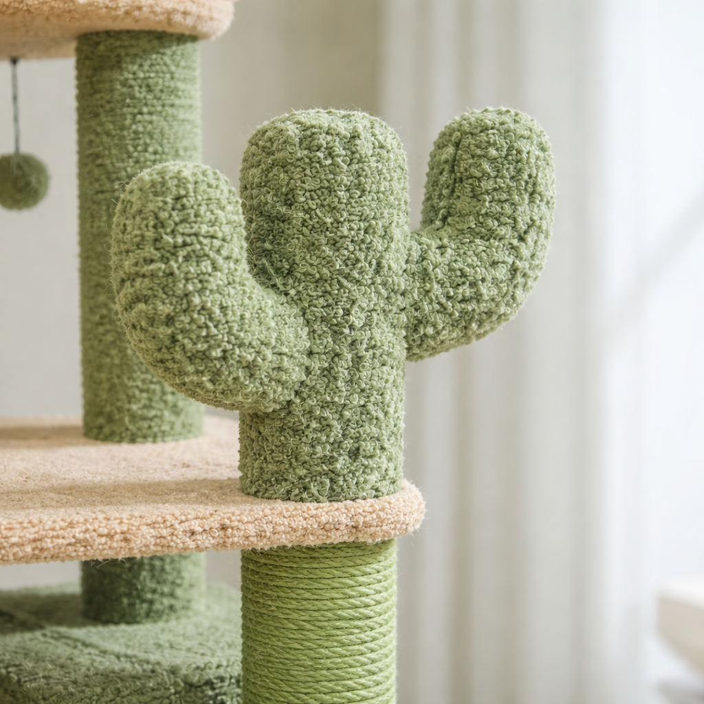 Arbre à chat 150 cm avec niches, hamac, plateformes et poteaux en sisal