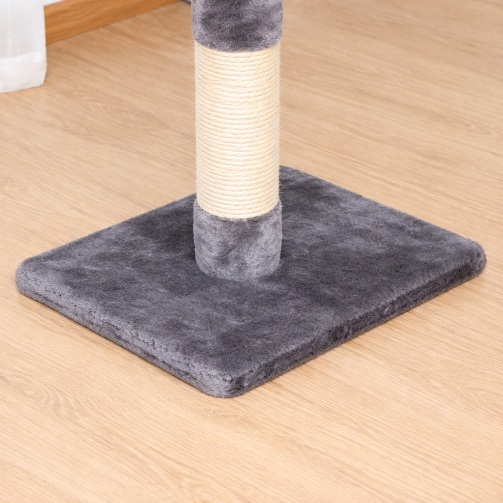 Arbre à chat réglable du sol au plafond avec poteaux en sisal