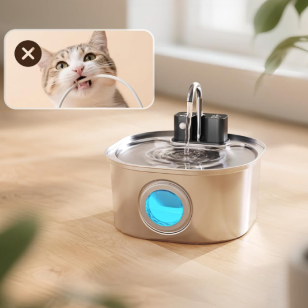 Fontaine à eau pour chat inox 3.2L