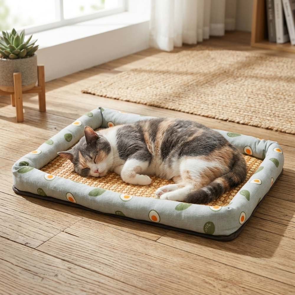 Tapis de couchage pour chat avec surface tressée 50 × 40 cm / 70 × 55 cm