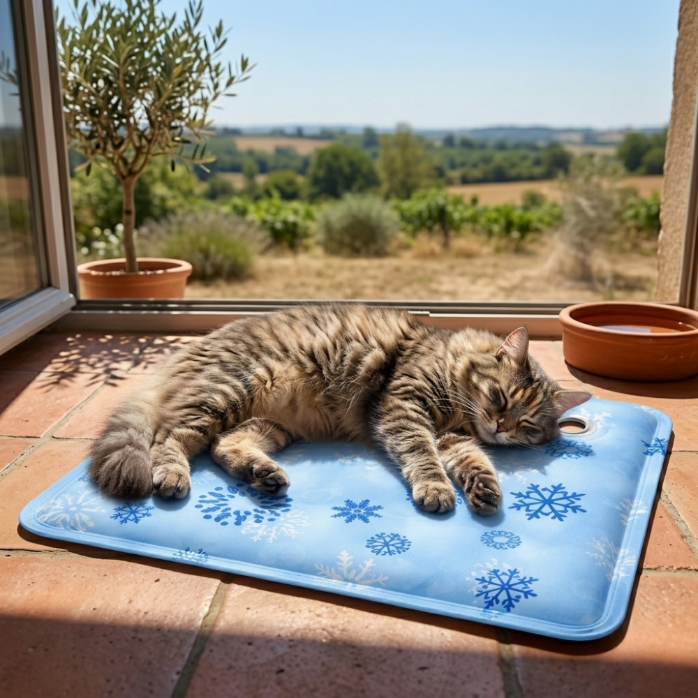 Tapis rafraîchissant pour chat à eau 60x90 cm