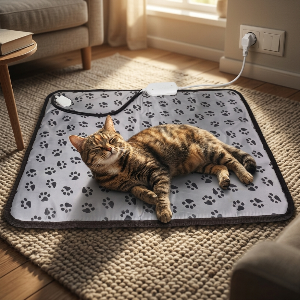 Tapis chauffant électrique pour chat 50x70 cm