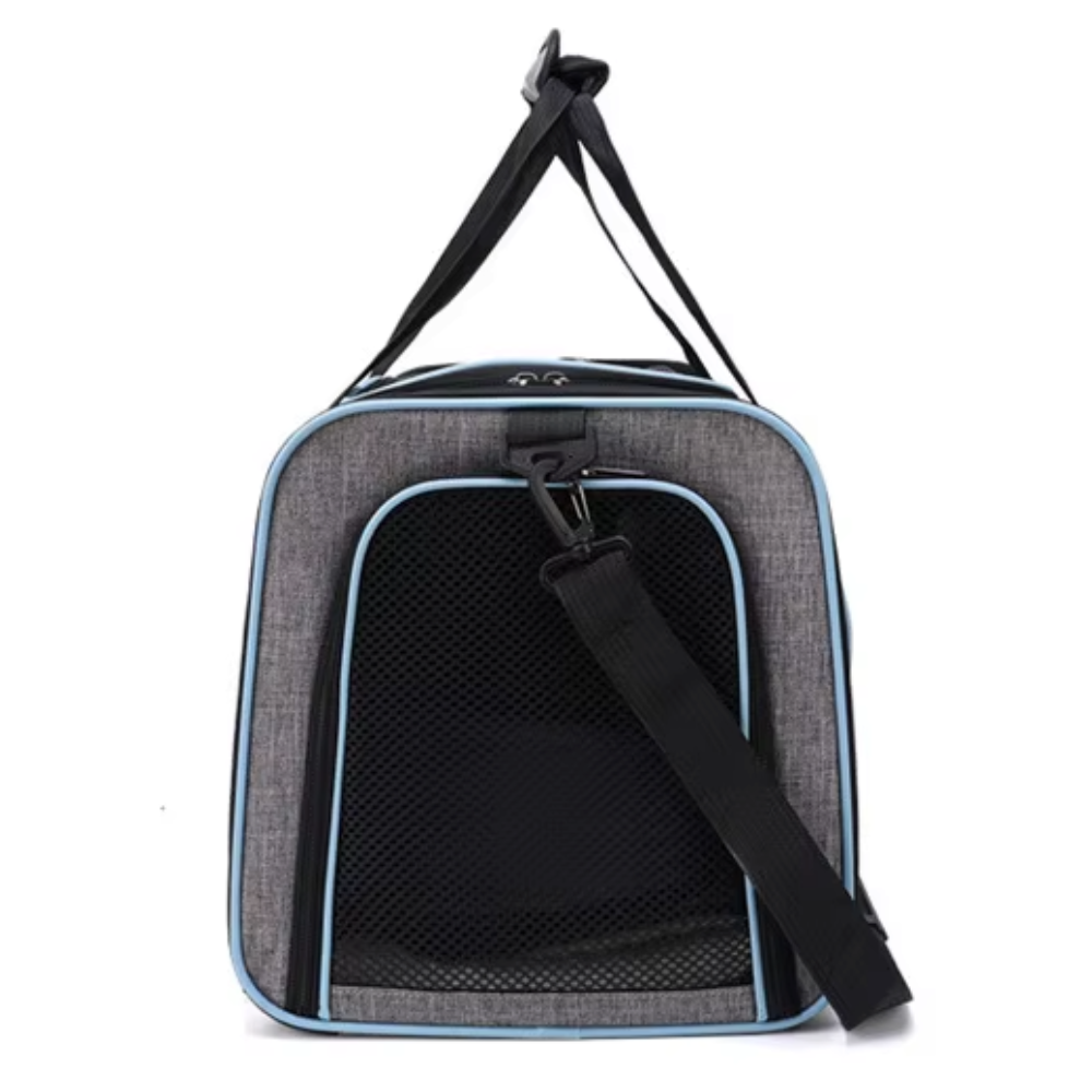 Sac de transport pliable pour chat avec extension en maille