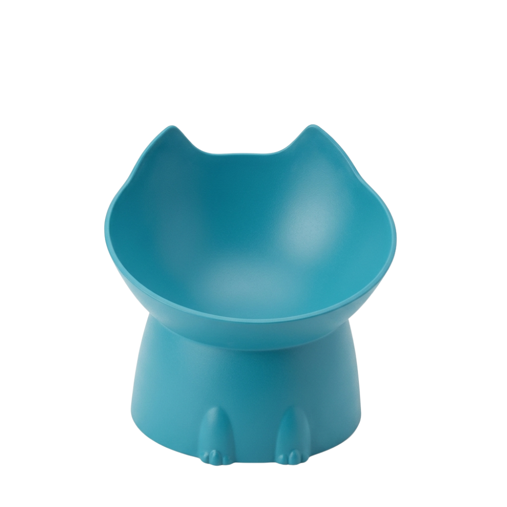 Bol incliné pour chat surélevé en plastique
