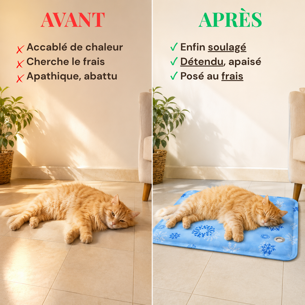 Tapis rafraîchissant pour chat à eau 60x90 cm